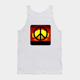 Sunset Silhouette Peace Symbol Tank Top